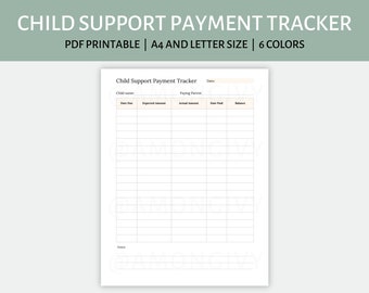 Planilha de Controle de Pensão Alimentícia para Pais Compartilhados | Diário de Guarda dos Filhos para Imprimir | PDF | A4 e Carta