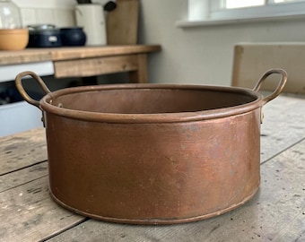 Vintage English Copper Windowsill Planter Pan