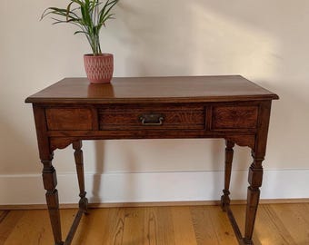 Antique Console Table Oak Side Hall Table