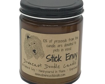 Stick Envy Doodle Donation, Doodle Mom Gift, All Natural Hand Poured Soy Candle, Doodle Dad Gift, Made in Maine, Dog Lover, Doodle Lover