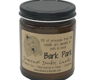 Bark Park Doodle Donation, Doodle Mom Gift, All Natural Hand Poured Soy Candle, White Birch Candle, Made in Maine, Dog Lover, Doodle Lover