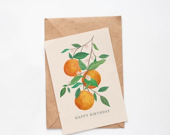 Oranges Birthday Card