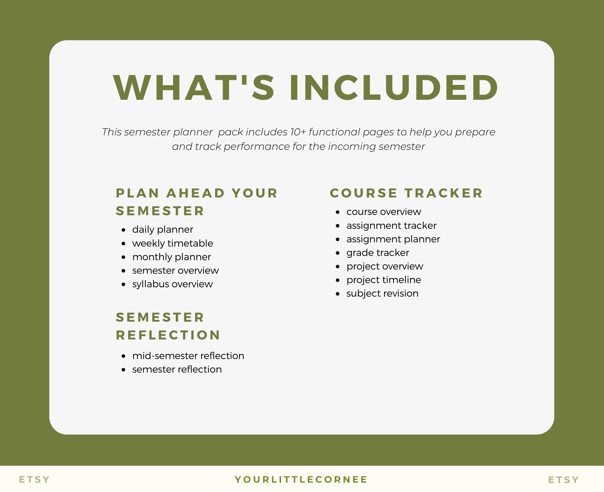 Semester Planner Printable College Semester Planner Study - Etsy Australia