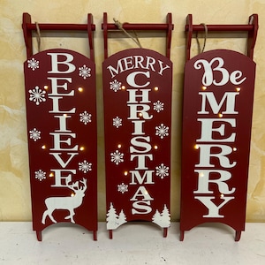 Wood Light Up Ol’ Time Sled