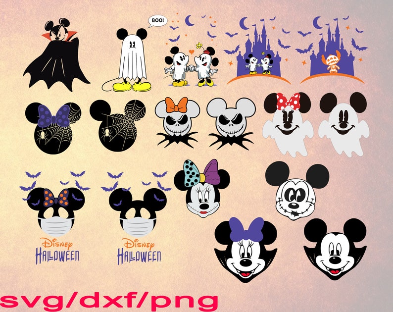 Download Halloween Disney svg 51 Files BUNDLE Disney Mickey Minnie | Etsy