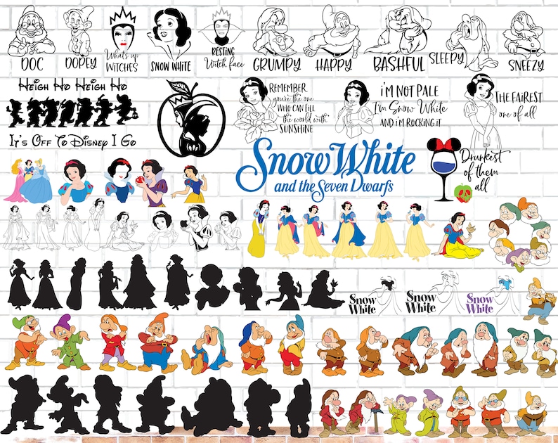 Download Snow White and the Seven Dwarfs svg 255 FilesBundle Snow ...