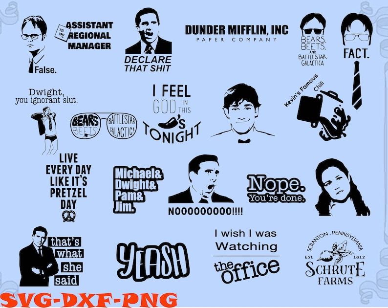 Download The Office Show svg 270 Designs BUNDLE svg SVG for Cricut ...