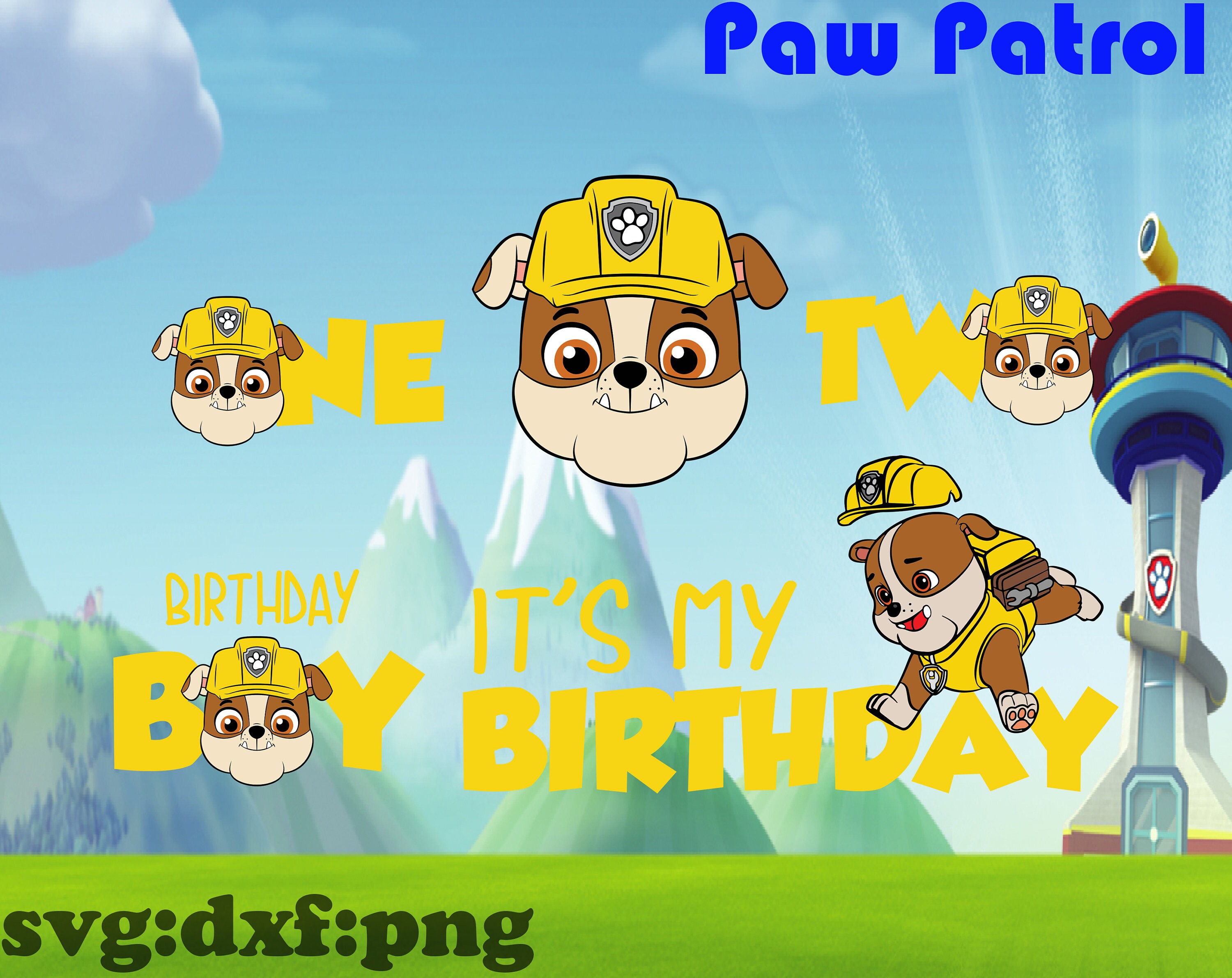 Download Paw Patrol Rubby Birthday Svg Dxf Png Paw Patrol Svg Etsy