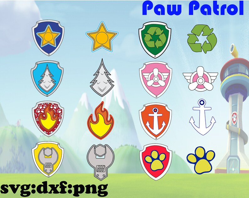 paw patrol badge free svg