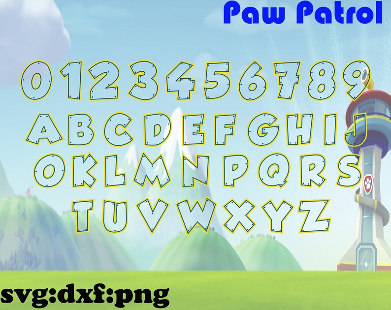 Download Clipart Dxf Paw Patrol Svg File Cut Paw Patrol Outline Alphabet Svg Monogram Silhouette Files Cricut Png Drawing Illustration Art Collectibles Efp Osteology Org