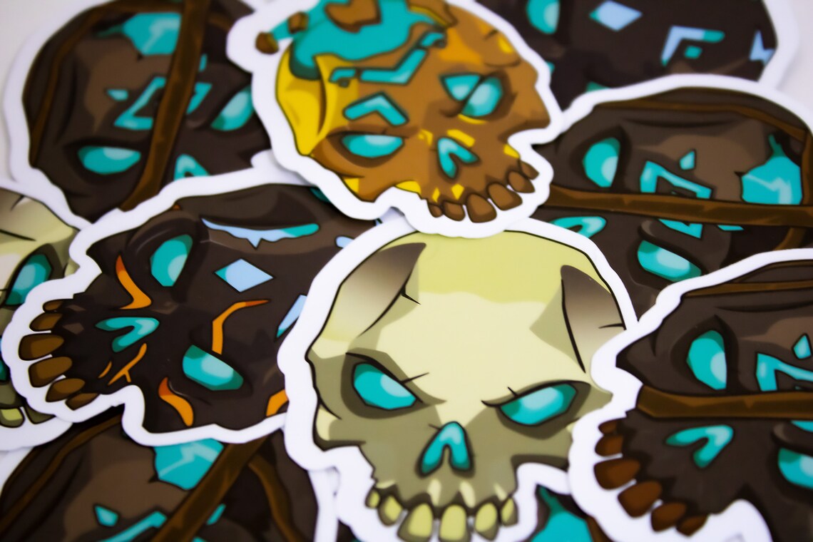 Sea of Thieves Bounty Skulls Glossy Sticker Etsy
