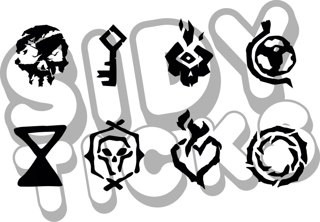 Sea of Thieves Icons Vector SVG Files Emissaries, Flameheart, Logo Etsy
