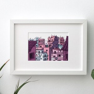 Atenas Sunset Art Print, Bellas Artes Giclée, Cultura grecque Activa