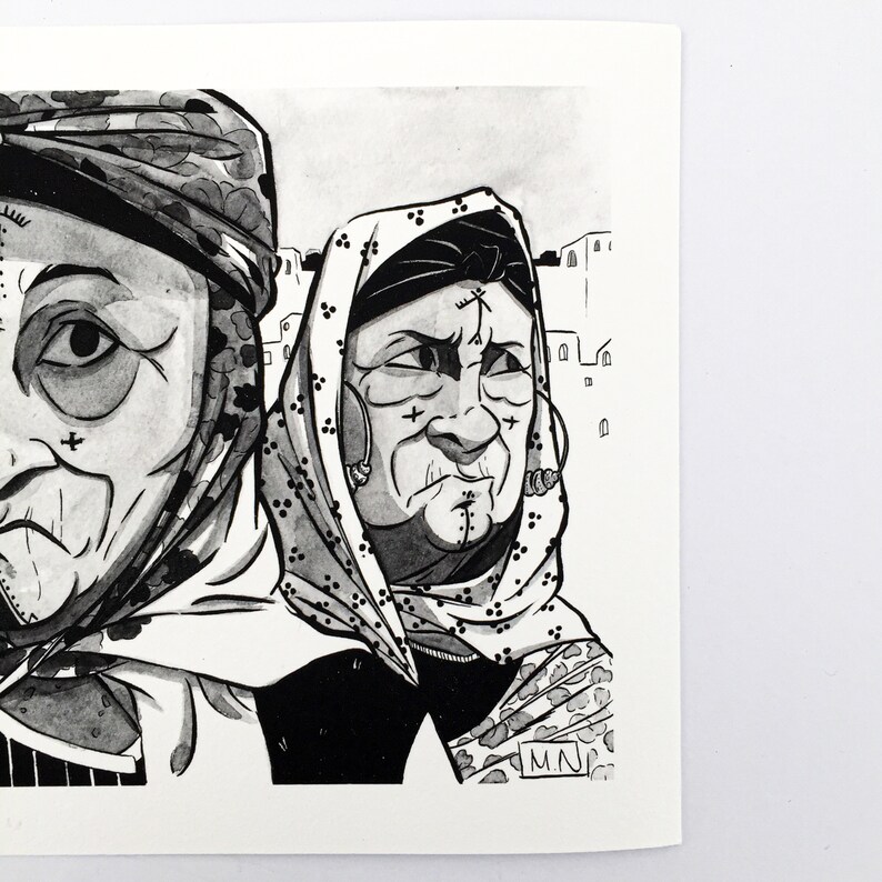 Retrato de mujeres amazigh / Impresión artística cultural del norte de África imagen 4