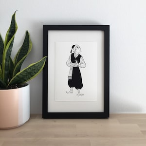 Ottoman Boy Art Print, Fine Art Giclee, Illustration ethnique