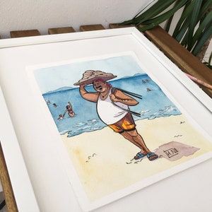 Street Seller Art Print, Fine Art Giclee, Greek Culture