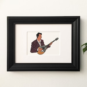 Impresión artística de un músico de bouzouki, Giclée de bellas artes, cultura griega