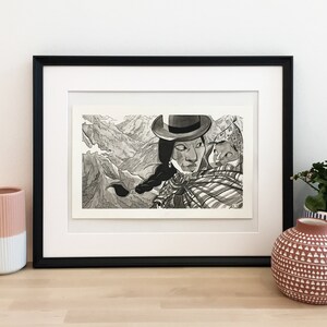 Peruvian Mother and Child Art Print, Fine Art Giclee, Ethnic Illustration