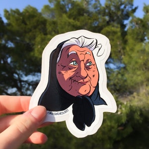 Naklejka Babcia, Ilustracja Sztuka
