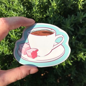 The Coffee & the Loukoum, Sticker Art, Cartoon Illustration