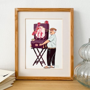 Organillo con su músico, Impresión artística, Bellas Artes Giclée