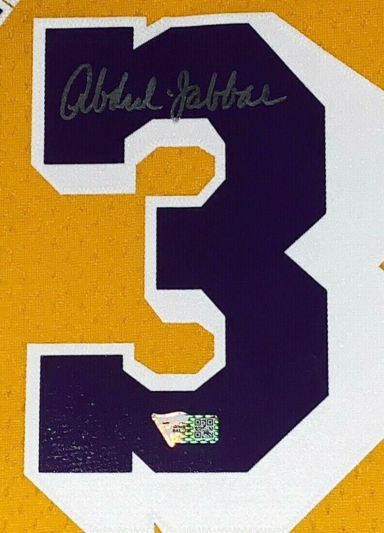 Kareem Abdul-Jabbar Los Angeles Lakers Autographed Mitchell & Ness Gold  1984-85 Swingman Jersey with HOF 95 Inscription