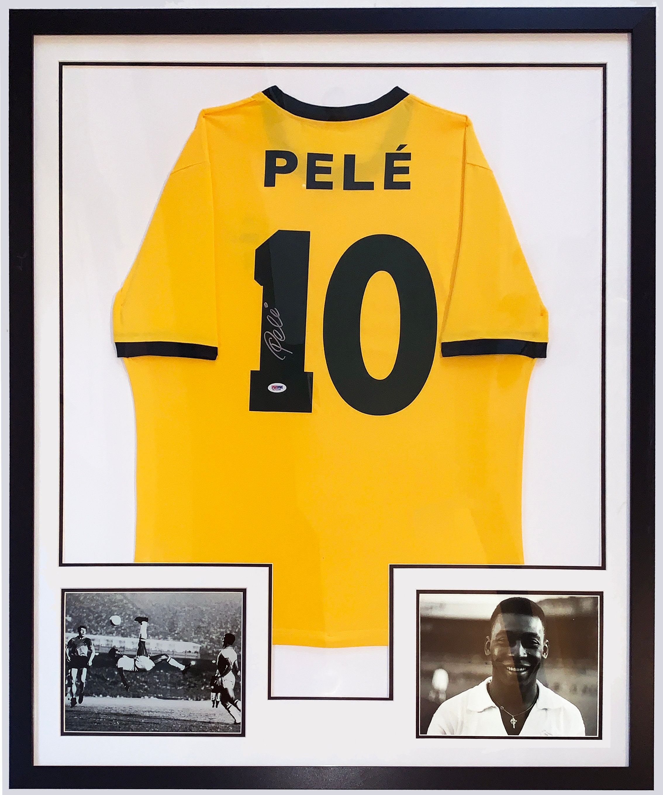  Neymar & Pele Autograph Promo Print - Brazil Legends- Framed  8x10: Posters & Prints