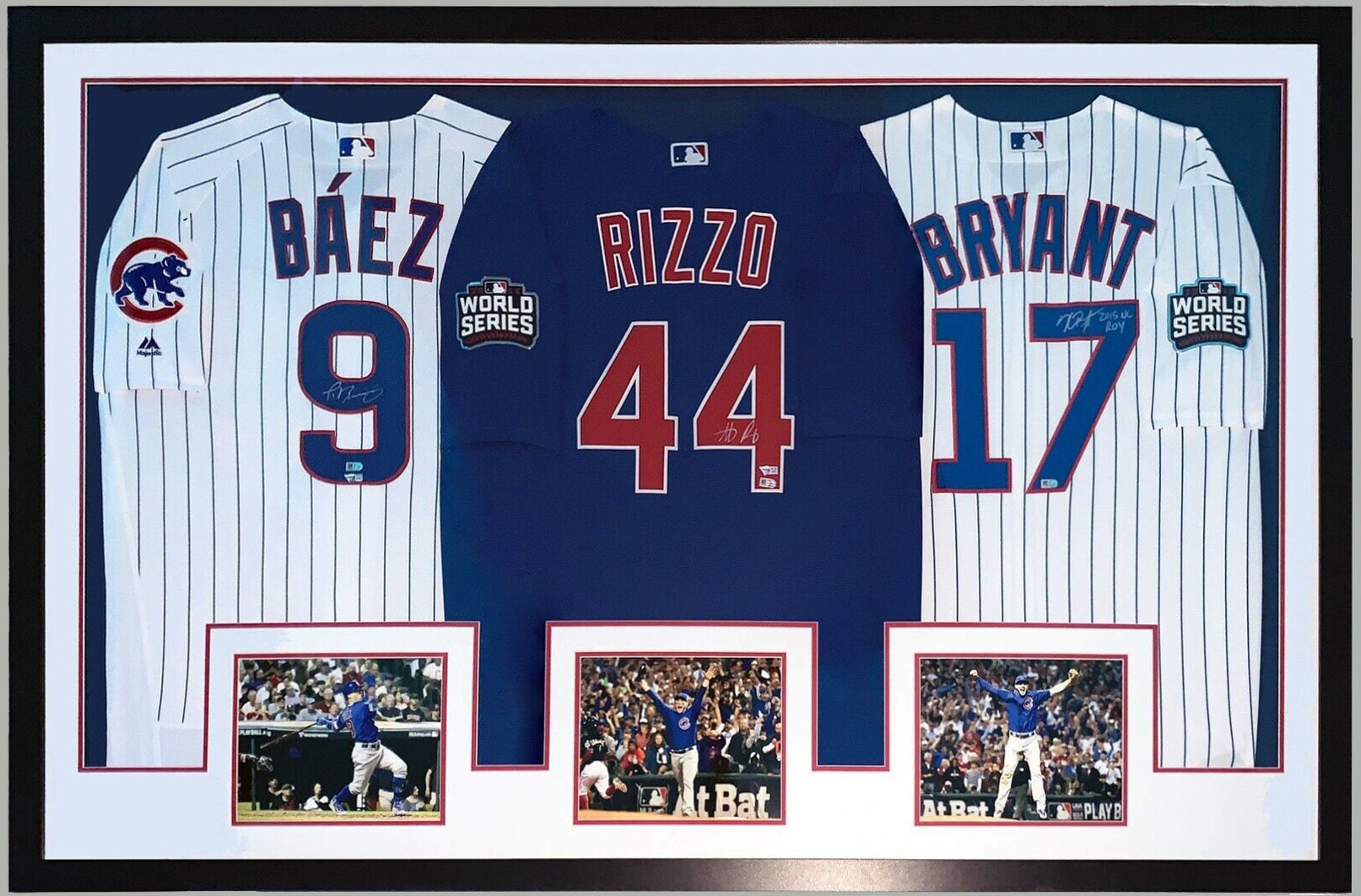 Chicago Cubs Blue Javier Baez #9 Jersey Shirt Genuine MLB Baseball Youth  Boys