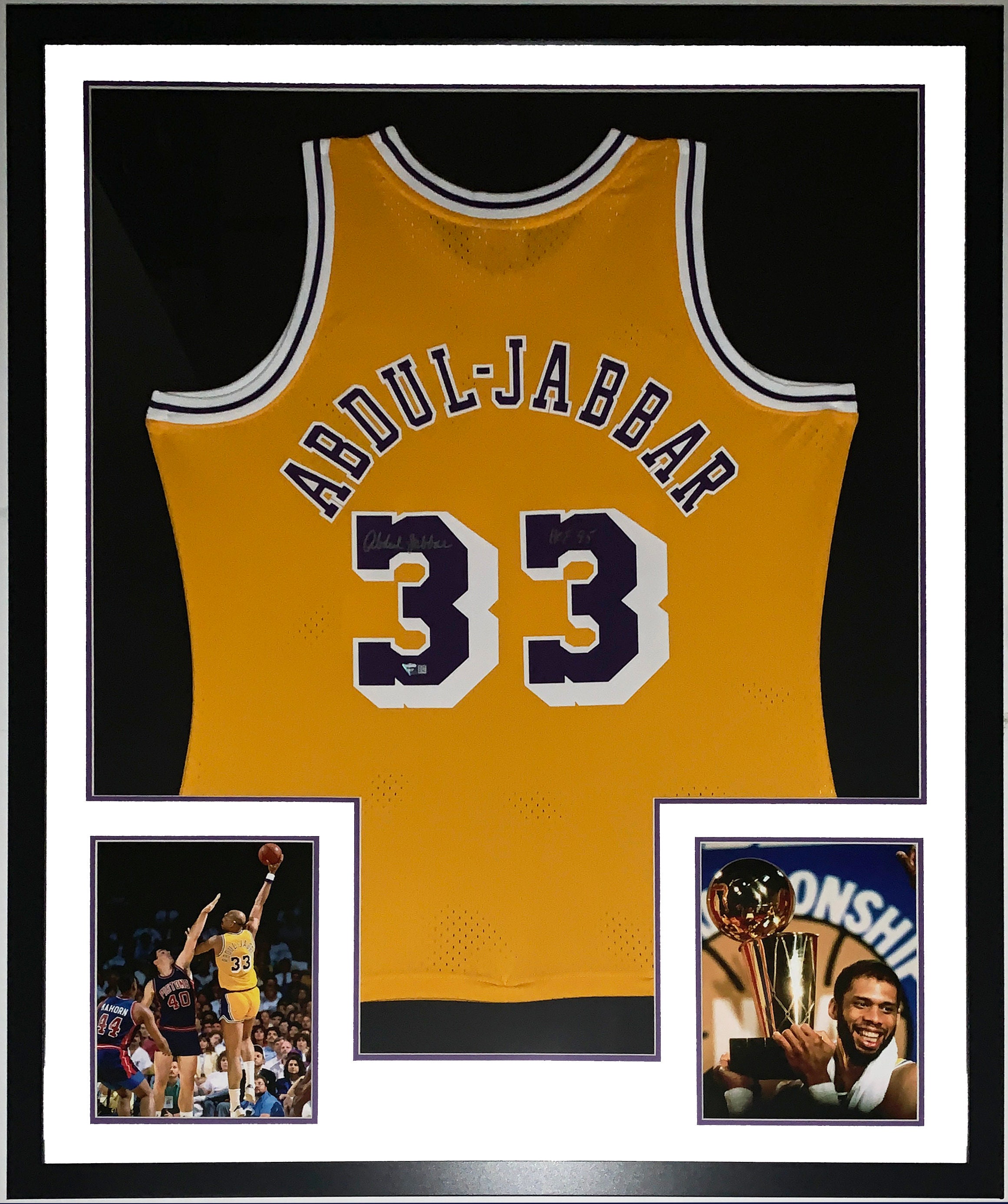 Kareem Abdul Jabbar Jersey Poster LA Lakers 84/85 Retro 