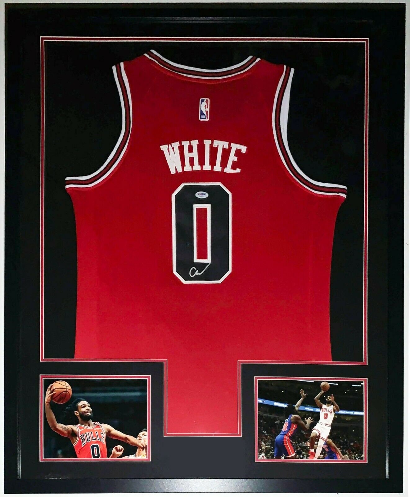 Michael Jordan Signed Bulls LE 34x42 Custom Framed Jersey Display