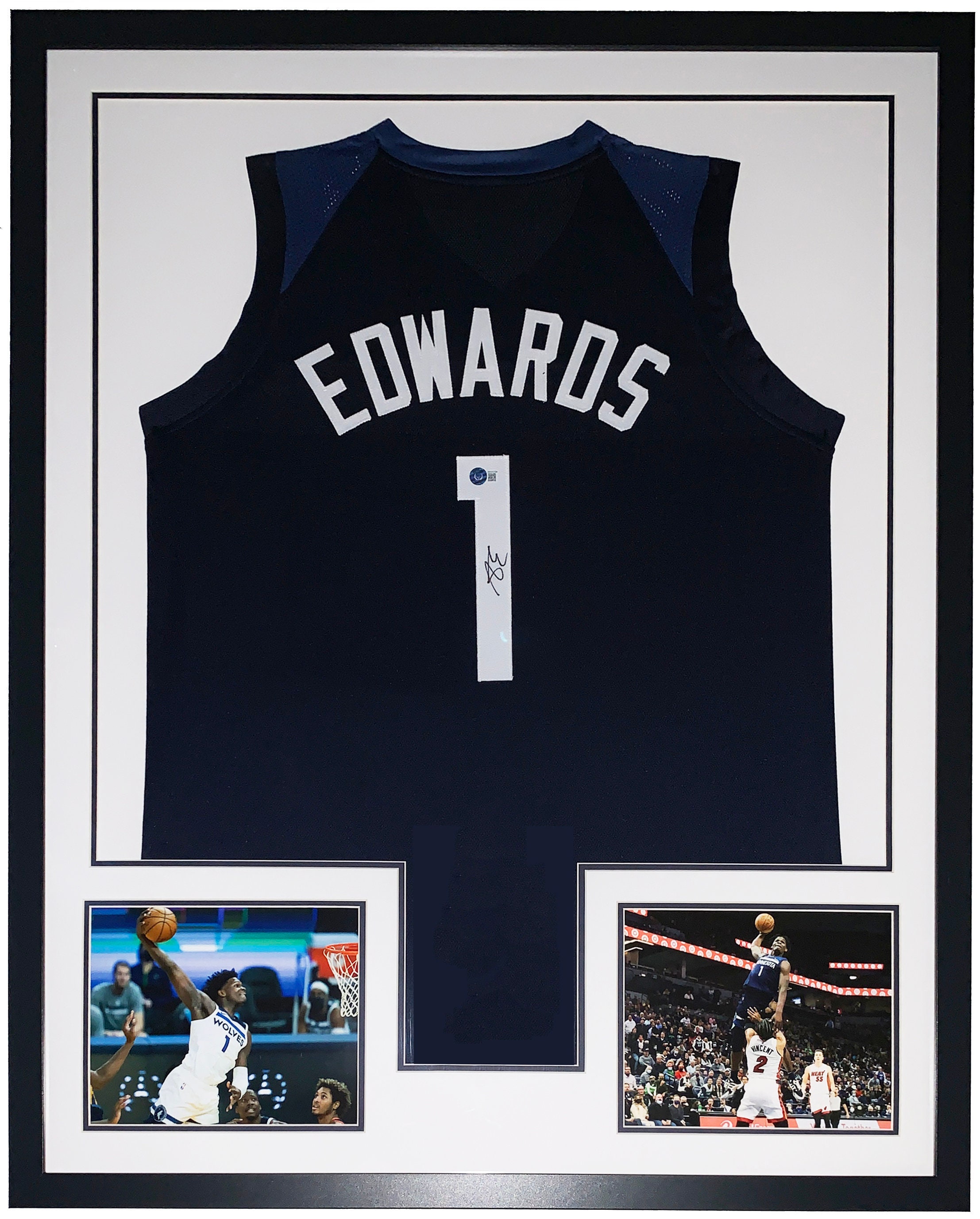 Anthony Edwards Autographed Minnesota Custom Green Basketball Jersey - BAS