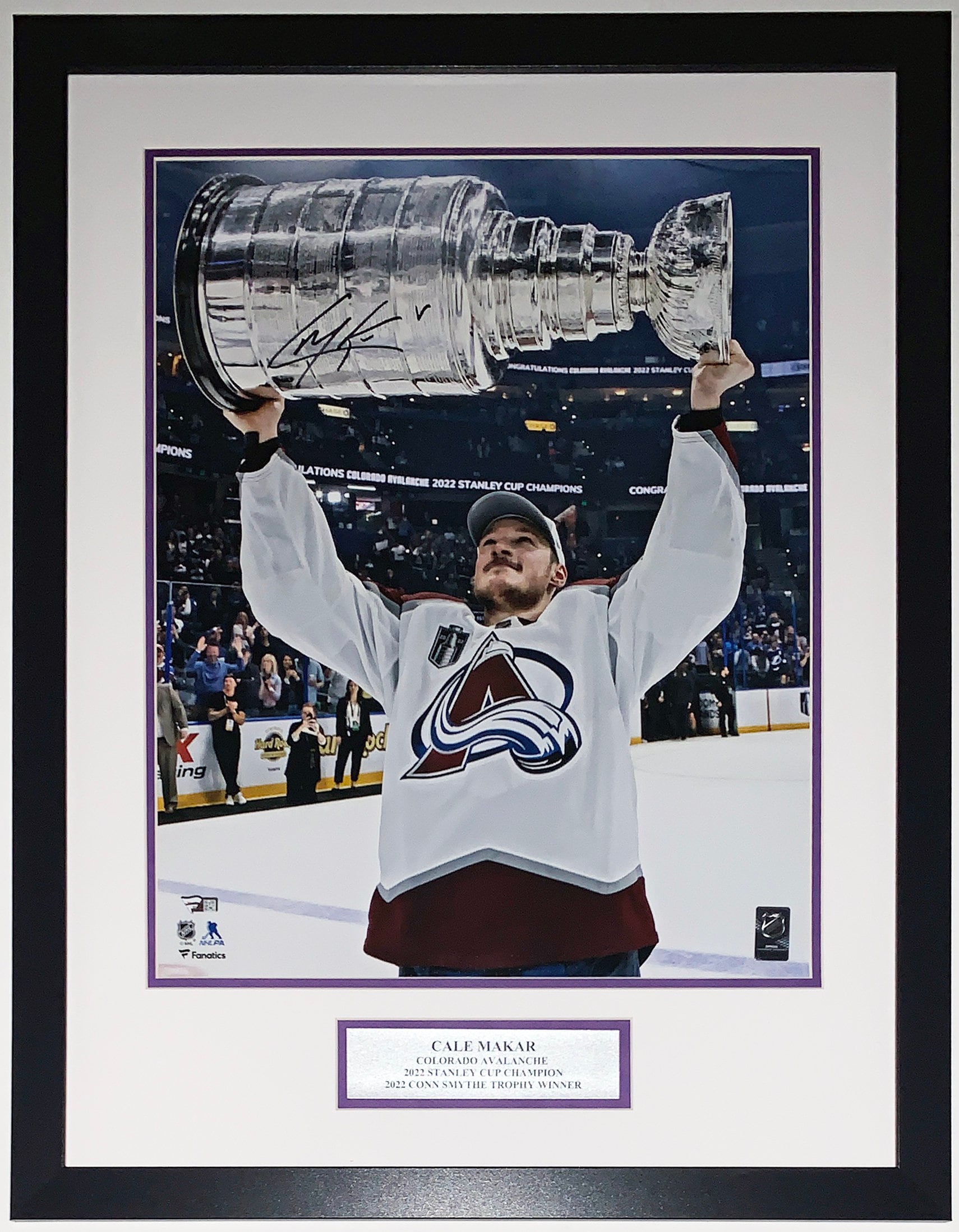 Colorado Avalanche Cale Makar Fanatics Authentic 2022 Stanley Cup Champions  Framed 15 x 17 Conn Smythe Collage with a Piece of Game-Used Net from