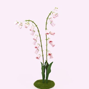 Mughetto Rosa Gigante in Foam, 2 Fasci (1.65m) - Decorazioni Scenografiche