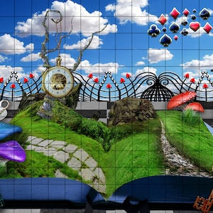 Alice in wonderland digital Background / backdrop
