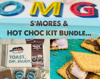 S'mores & Hot Chocolate Kit: Belgian Chocolate, Marshmallow Toaster