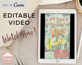 Instagram Stories Real Estate Marketing Video, Vegetarian Animated Template, Video Animation Facebook Real Estate Digital Download REV015