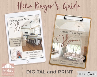 Home Buyer Guide Real Estate Marketing Template, Buyers Guide Real Estate Home Buyer Presentation Buyer Packet Buyer Handbook Realtor GUB010
