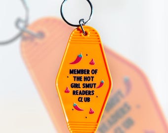 Funny Motel Keychain, Sassy Book Lover Gift