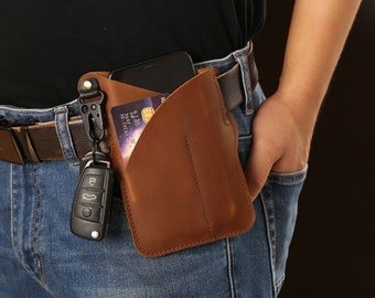 Leather Holder #DK7133 Pirate Leather Phone Holder