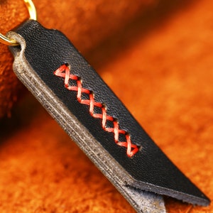 Leather Key Cap Leather Bat for Men Key Covers Keychain Holder Organizer image 5