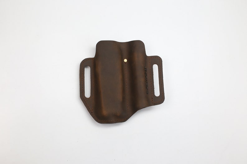 EDC Handmade Leather Sheath Belt Loop Organizer Pouch for Etsy