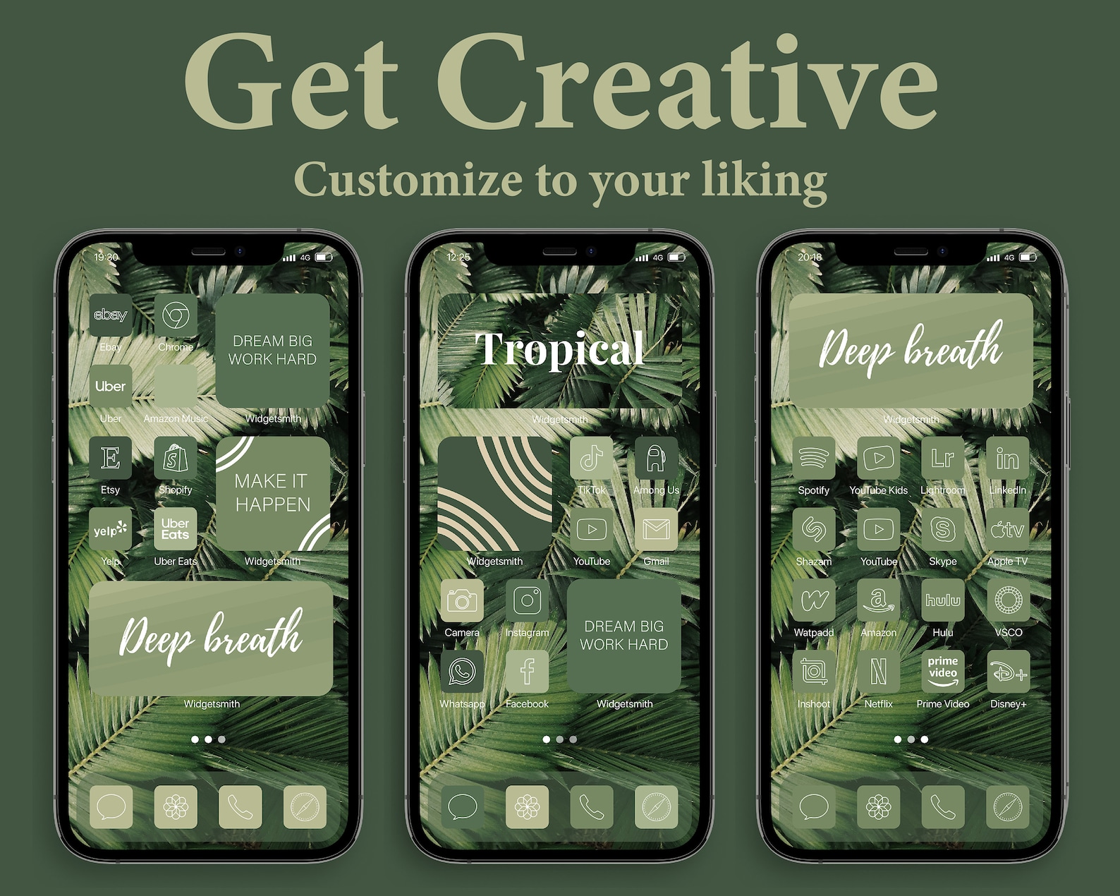 Green IOS 14 App Icon Pack IOS 14 Icons Natural App Icon Etsy