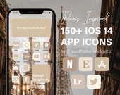 IOS 14 App Icon Pack, Natural Beige App Icon, Aesthetic App Icon for iPhone, App Icon Aesthetic Brown, App Cover Beige