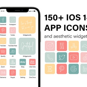 Summer Ios 14 App Icons, Pastel App Icons Pack, Ios14 Aesthetic, Ios 14 Colorful Theme, Aesthetic Ios 14 Icons Pack, Iphone Icons Aesthetic