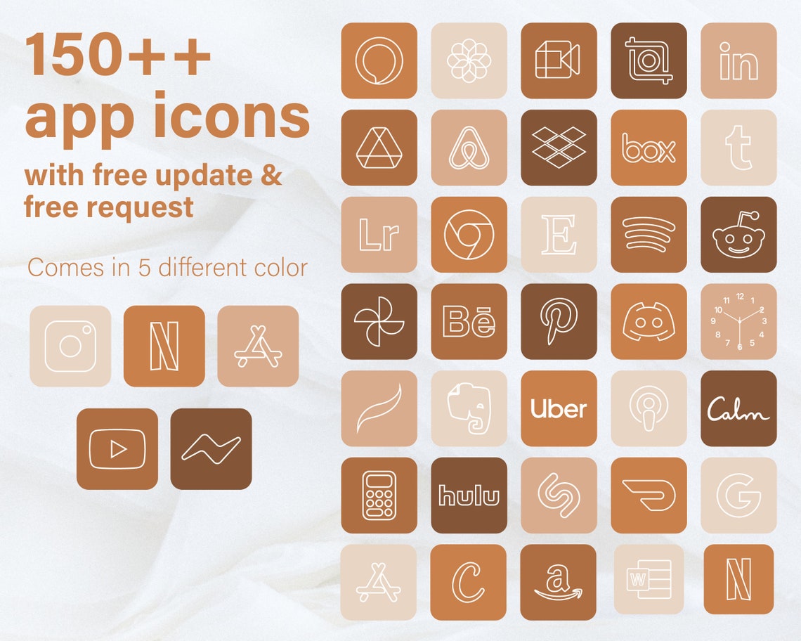 Brown app icons aesthetic - silopelook