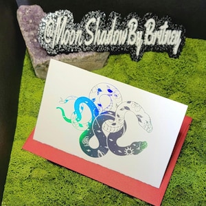 Spooky Card- &quot;Intertwined Love&quot; snakes