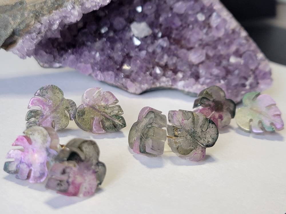 Pink Princess Philodendron Miss Piggy Monstera Inspired Resin Etsy