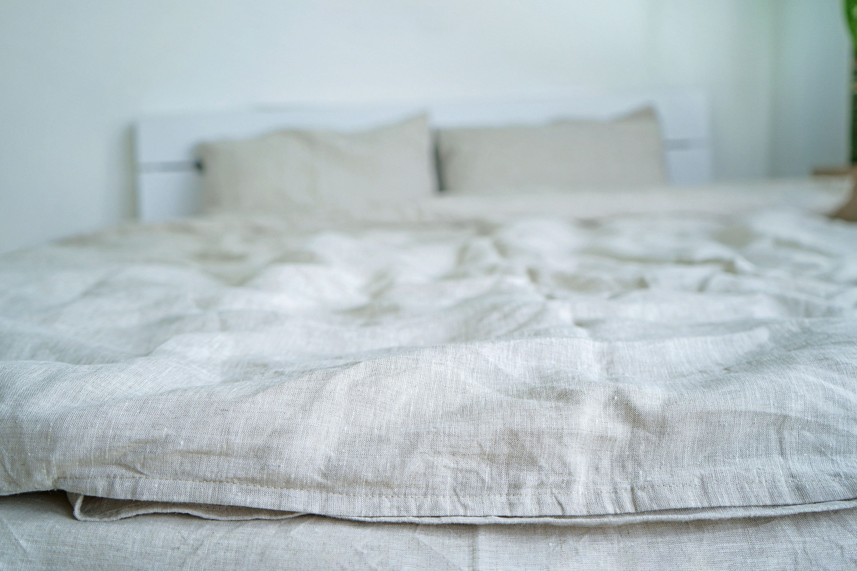 Oatmeal Linen Bedding Set 3pcs / 1 Linen Duvet Cover 2 Linen Etsy