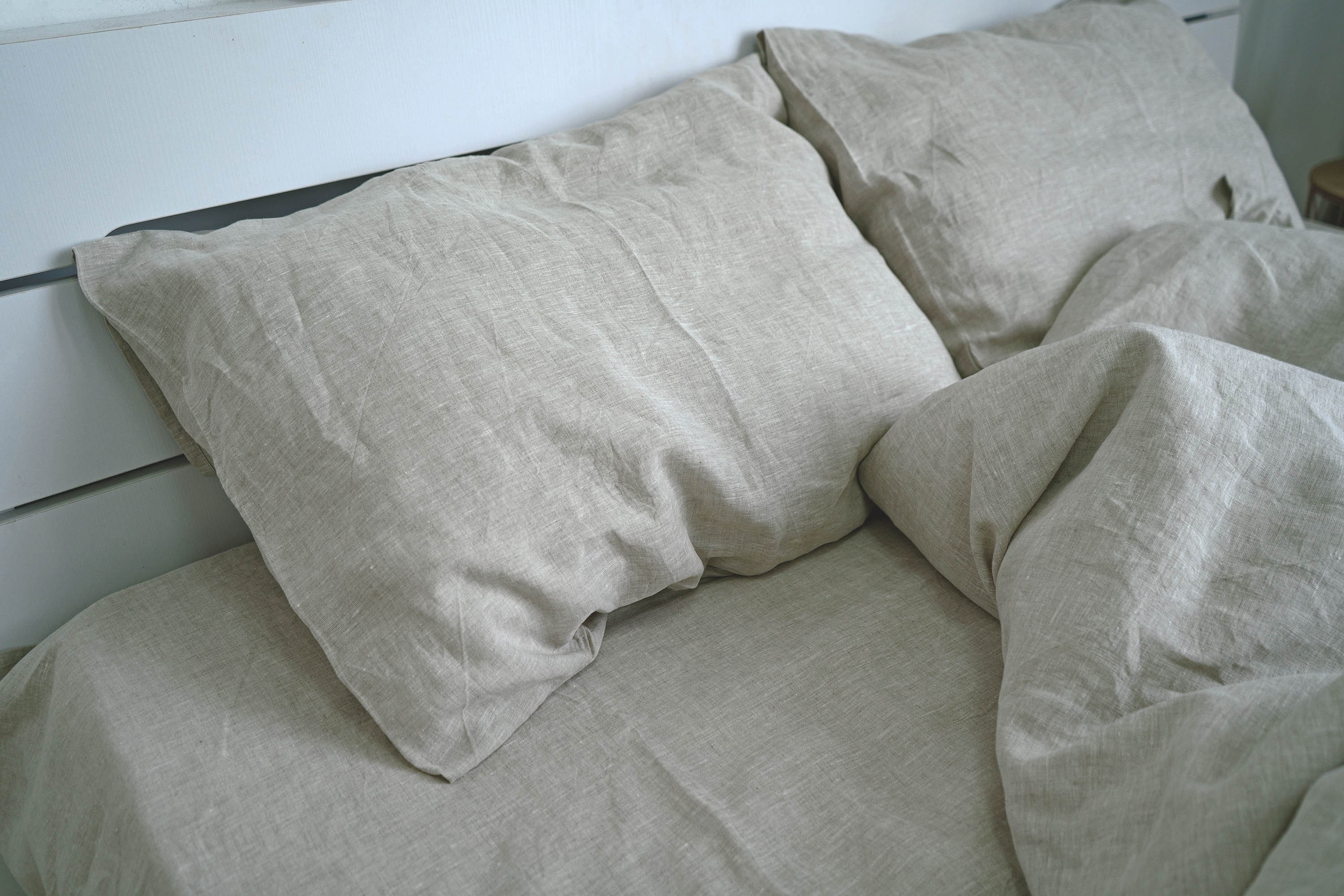 Oatmeal Linen Bedding Set 3pcs / 1 Linen Duvet Cover 2 Linen Etsy