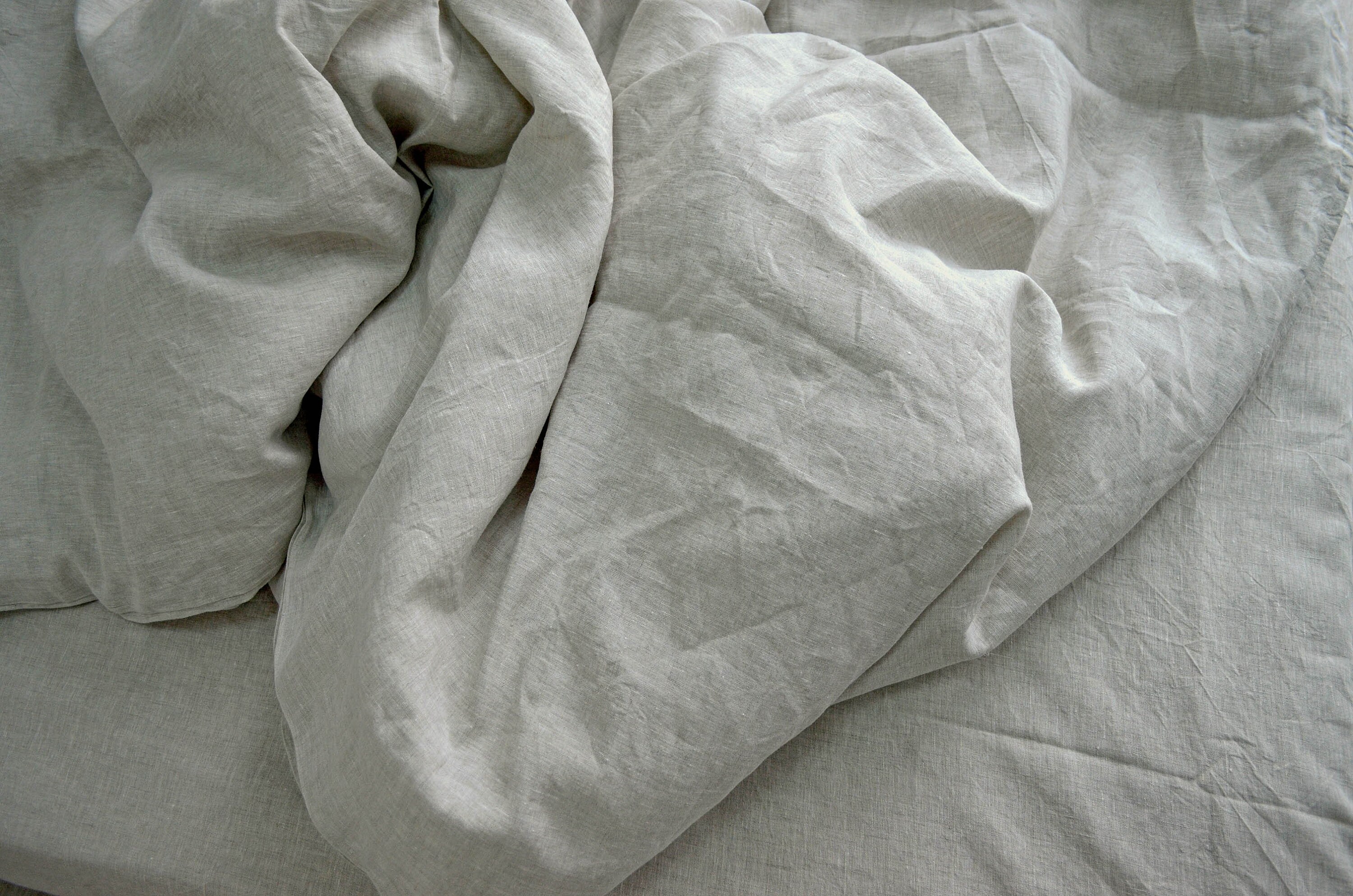 Oatmeal Linen Bedding Set 3pcs / 1 Linen Duvet Cover 2 Linen Etsy